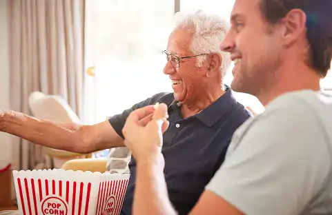 Stack of homemade pancakes with syrup, perfect for a breakfast treat